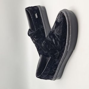 Vans Black Velvet Athletic Shoes